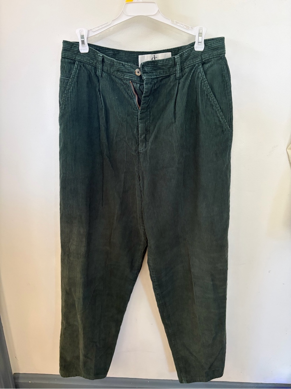 Womens Dark Green Corduroy Pants